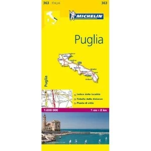 Image of Puglia - Michelin Local Map 363 2008 Sheet map