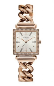 Image of Guess Ladies Metal Bracelet Watch Rose Gold
