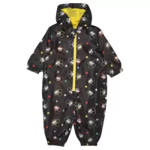 Image of Disney Boys Mickey Mouse Face AOP Puddle Suit (3-4 Years) (Black)