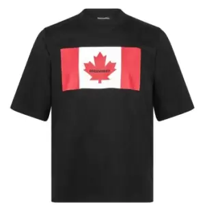 Image of DSQUARED2 Flag t Shirt - Black