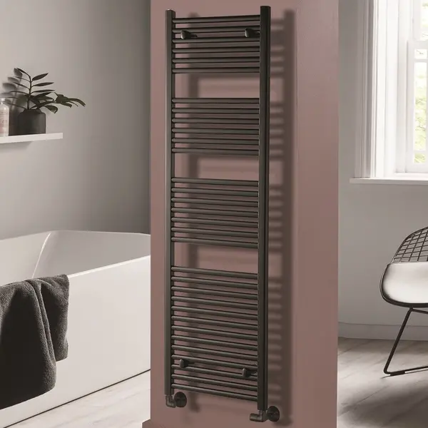 Image of Towelrads Pisa Black Towel Radiator 1800 x 400mm