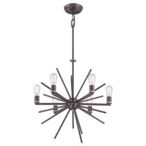 Image of 6 Light Ceiling Pendant Western Bronze Finish, E27
