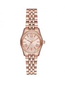 Image of Michael Kors Mother Of Pearl Dial Rose Gold Stainless Steel Bracelet Ladies Watch
