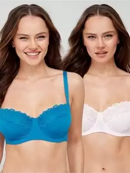 Image of DORINA Kelsea 2pk Non_padded Wired_bra, Multi, Size 32E, Women