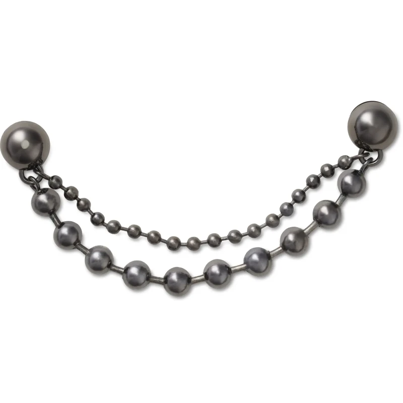 Image of Crocs Jibbitz Crocs Double Black Gem Chain Noir Unisex TU