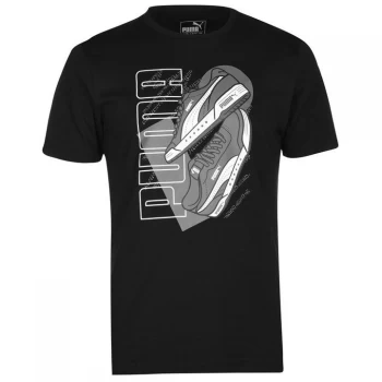 Image of Puma Sneaker QT T Shirt Mens - Black