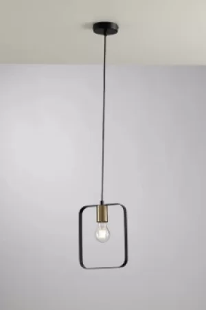 Image of Smith Twin Ceiling Pendant Light Frame, Brushed Gold, E27
