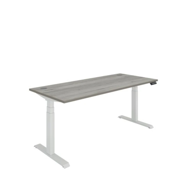 Image of Polaris Dual Motor Sit/Stand Desk 1800x800 Grey Oak/White KF800139
