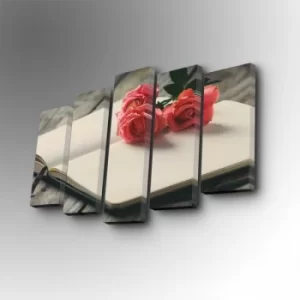 Image of 5PUC-148 Multicolor Decorative Canvas Painting (5 Pieces)