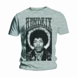 Image of Jimi Hendrix Halo Mens Grey T Shirt: Medium