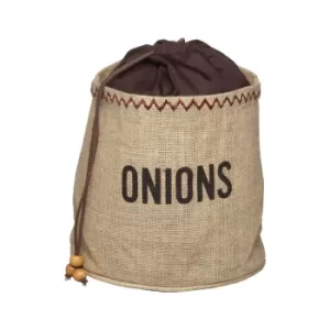 Image of KitchenCraft Hessian Onion Preserving Bag Brown