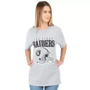 Image of NFL Womens/Ladies Las Vegas Raiders T-Shirt (L) (Grey/Black)