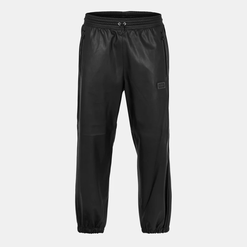 Image of Hugo Mens Gabe233 Leather Trousers Black male S