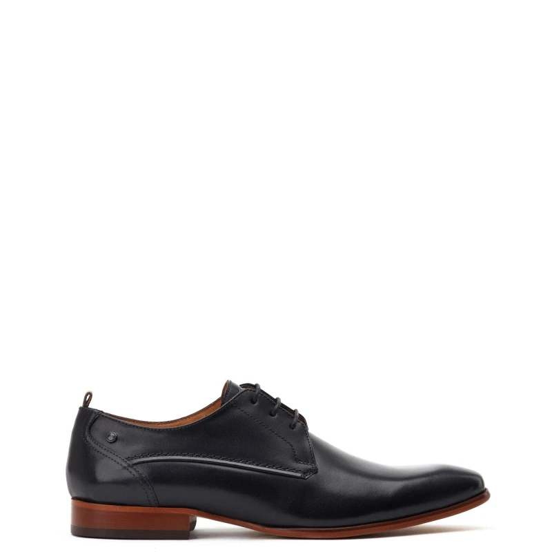 Image of Base London Base London Men Gambino Lace Up Derby Shoe in Black Size: 7 Black 7 Male 5038538339656