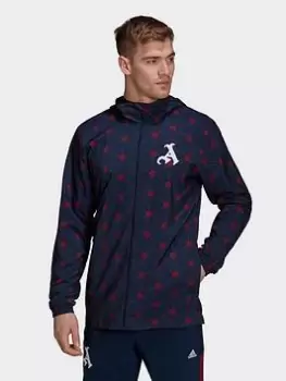 Image of adidas Arsenal Windbreaker, Dark Blue Size M Men