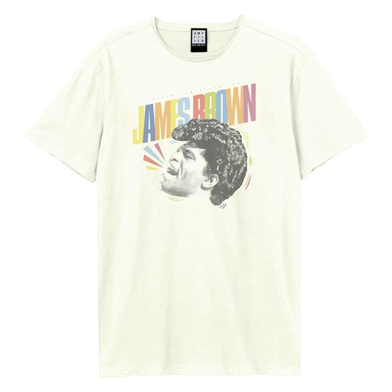Image of Amplified Amplified Men Say It Loud James Brown T-Shirt in White Size: X-Small White XS Male 5063806004844