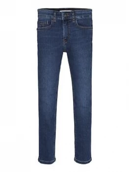 Image of Calvin Klein Jeans Boys Stretch Skinny Jeans - Royal Blue, Royal Blue, Size Age: 16 Years
