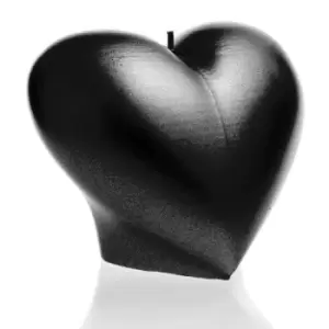 Image of Heart Smooth Candle &ndash; Metallic Black