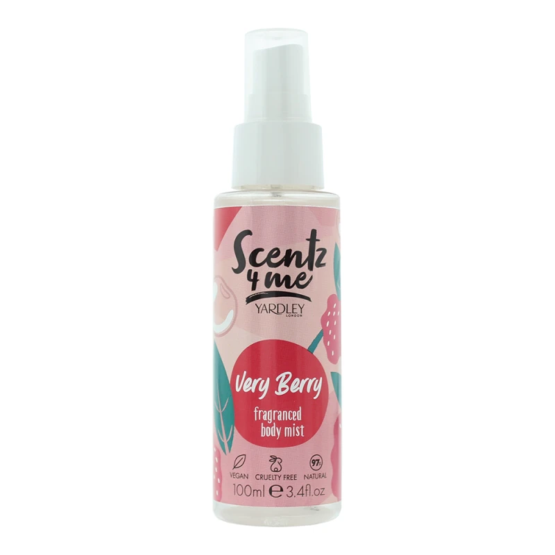 Image of Yardley Scentz 4 Me Very Berry Fragranced Body Mist 100ml