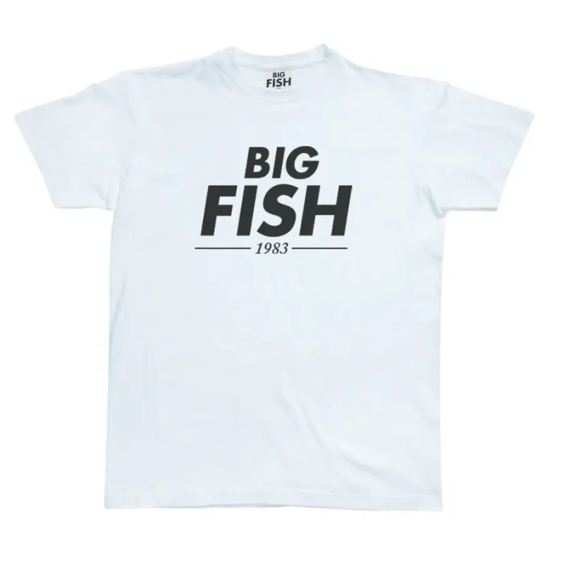 Image of Big Fish Logo T-Shirt Big Fish Blanc Male XL TEE-PRINT--LOGOBIGFISH-WHITE-XL