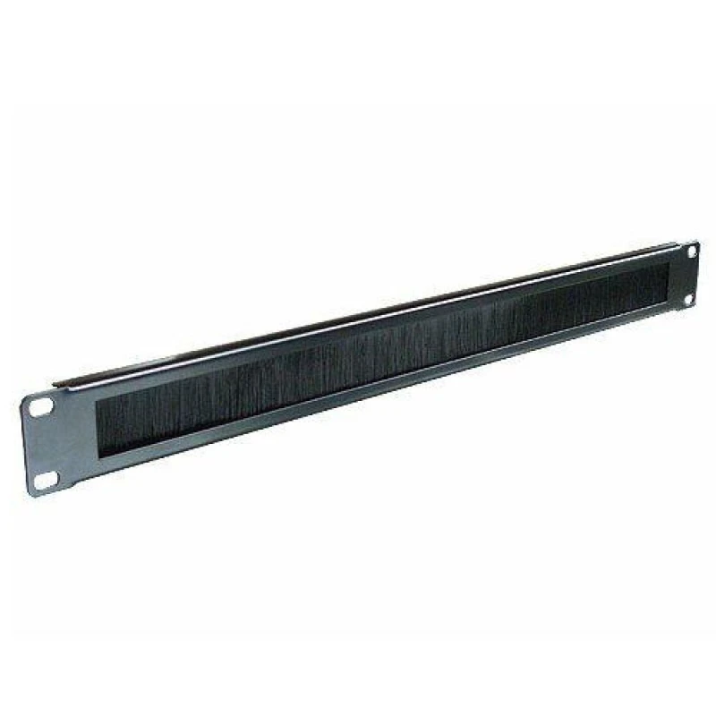 Image of Cablenet 1u Brush Letterbox Cable Tidy Panel Black