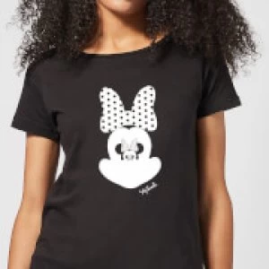 Image of Disney Mickey Mouse Minnie Mouse Mirror Ilusion Womens T-Shirt - Black - M