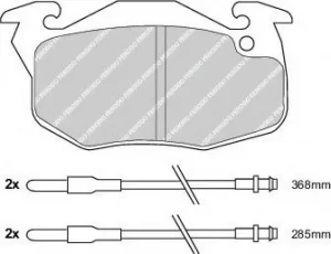 Image of Ferodo FDB719 Brake Pad Set Front Axle Premier Car