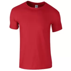 Image of Gildan Mens Short Sleeve Soft-Style T-Shirt (XXL) (Red)