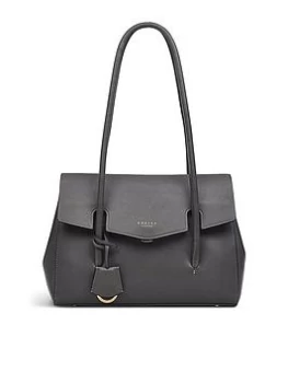 Image of Radley Apsley Road Leather Medium Flapover Tote Bag - Thunder