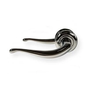 Image of LocksOnline Goccia Lever Door Handle on Round Rosette