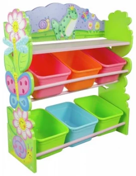 Image of Fantasy Fields Magic Garden 6 Bin Storage Cubby.