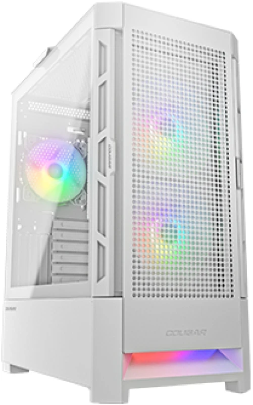 Image of CGR-5ZD1W-RGB Cougar Duoface RGB Mid Tower - White, 3 Fans, ARGB, E-ATX Support CGR-5ZD1W-RGB