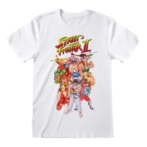 Image of Street Fighter 2 T-Shirt Group Shot White Size S