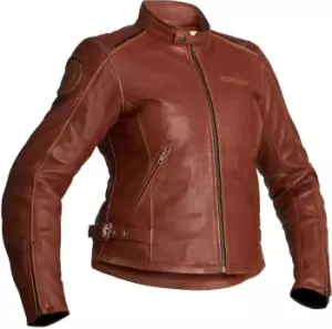 Image of Halvarssons Nyvall Ladies Motorcycle Leather Jacket, brown, Size 42 for Women, brown, Size 42 for Women