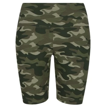 Image of Golddigga Waisted Cycle Shorts Womens - Khaki Camo