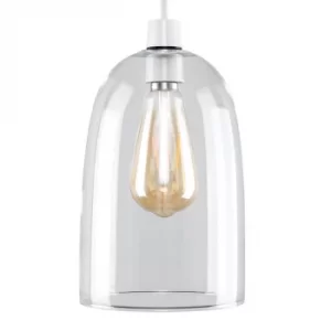 Image of Kira Dome Shaped Light Glass Pendant Shade in Clear