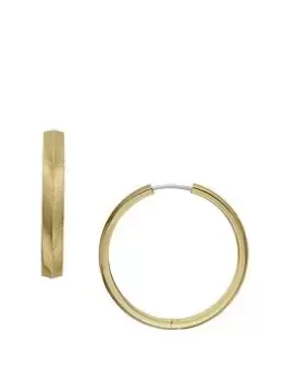 Image of Fossil Harlow Gold Tone Stainless Steel Earrings