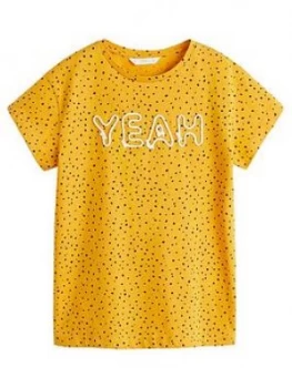 Image of Mango Girls Yeah Spot Short Sleeve Tshirt - Mustard
