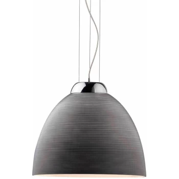 Image of Ideal Lux Lighting - Ideal Lux Tolomeo - 1 Light Dome Ceiling Pendant Grey, E27