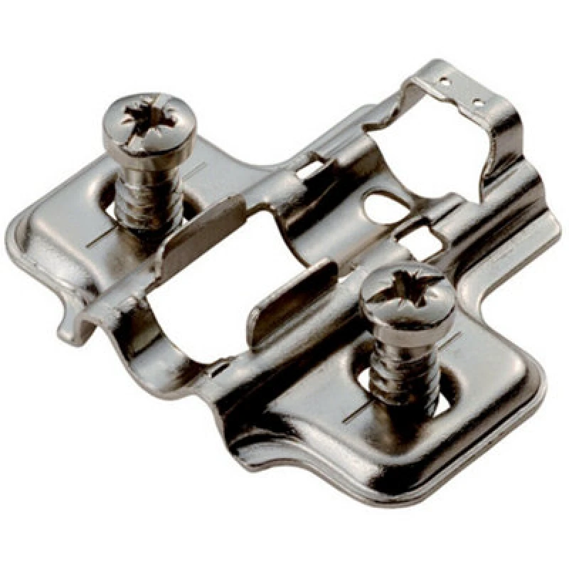 Image of Loops 2mm Mounting Plate for Soft Close Hinges with Euro Screw Bright Zinc Plated Multi