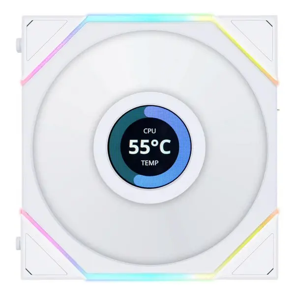 Image of Lian Li UNI FAN TL LCD 120mm Reverse Single Pack - White