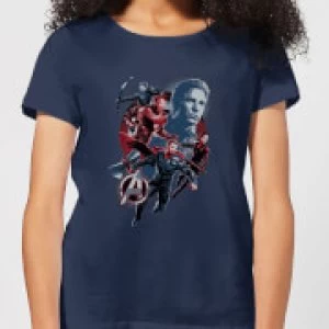 Image of Avengers: Endgame Shield Team Womens T-Shirt - Navy - S