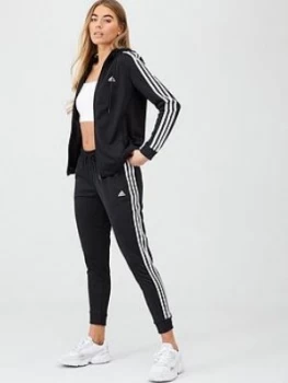 Image of Adidas 3 Stripe Tracksuit - Black