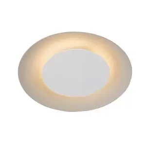 Image of Lucide Foskal Modern Flush Ceiling Light 21.5cm LED 1x6W 2700K White
