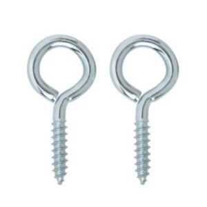 Image of BQ Zinc Effect Metal Screw Eye Pack of 2