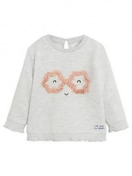 Image of Mango Baby Girls Face Sweat - Grey