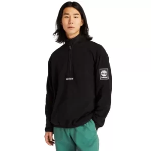 Image of Timberland Half-zip Fleece Jacket For Men In Black Black, Size L