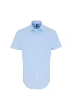 Image of Stretch Fit Poplin Short Sleeve Shirt