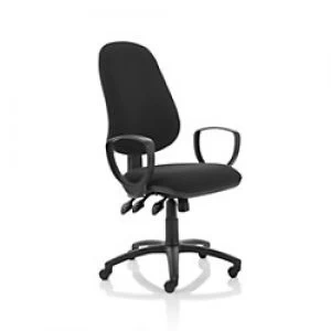 Image of Task Office Chair Eclipse XL III Lever Black Fabric With Loop Arms