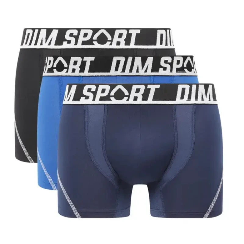 Image of Dim Pack of 3 Dim Sport Boxer Shorts Blue + Navy Blue + Black Men S;M;L;XL;XXL